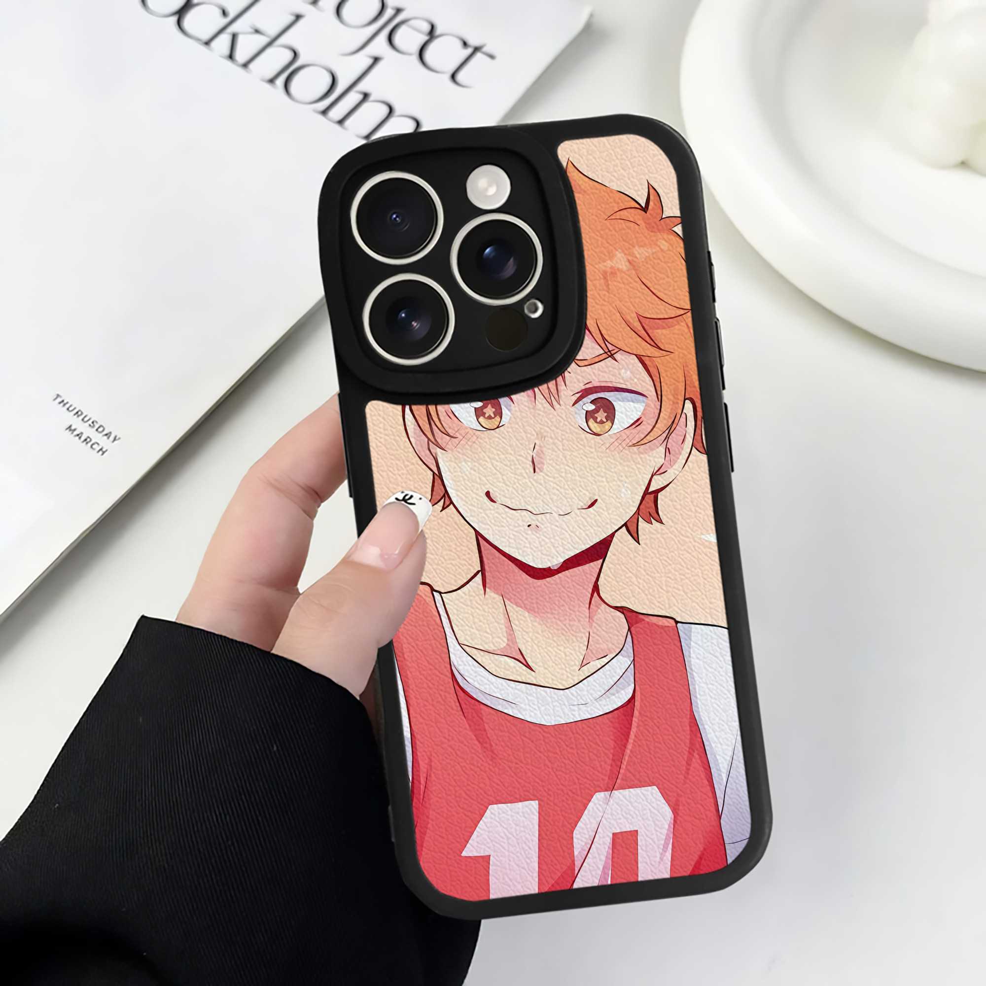 （画像用） ハイキュー!! Haikyu!! 【iPhone 16シリーズ対応】シリコンスマホケース（レザー調） 材質：シリコン